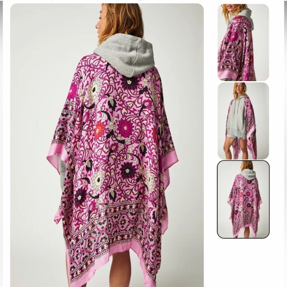 Free People Vibrant Pink and Purple Kimono - Picture 2 of 11